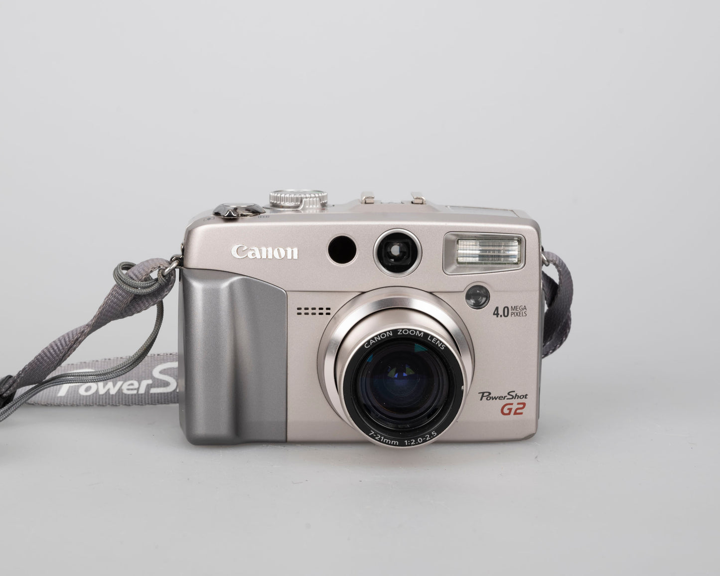 Canon Powershot G2 digicam w/ 4 MP CCD sensor; includes 256MB CF card + 2 batteries w/ charger + original box, manuals & accessories