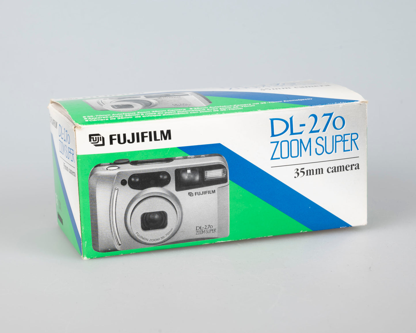 Fujifilm DL-270 Zoom Super 35mm camera w/ box, case, and manual (serial 4990959)