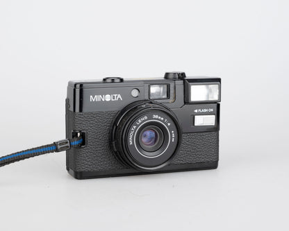 Minolta Hi-Matic GF compact 35mm zone focus camera w/ built-in flash