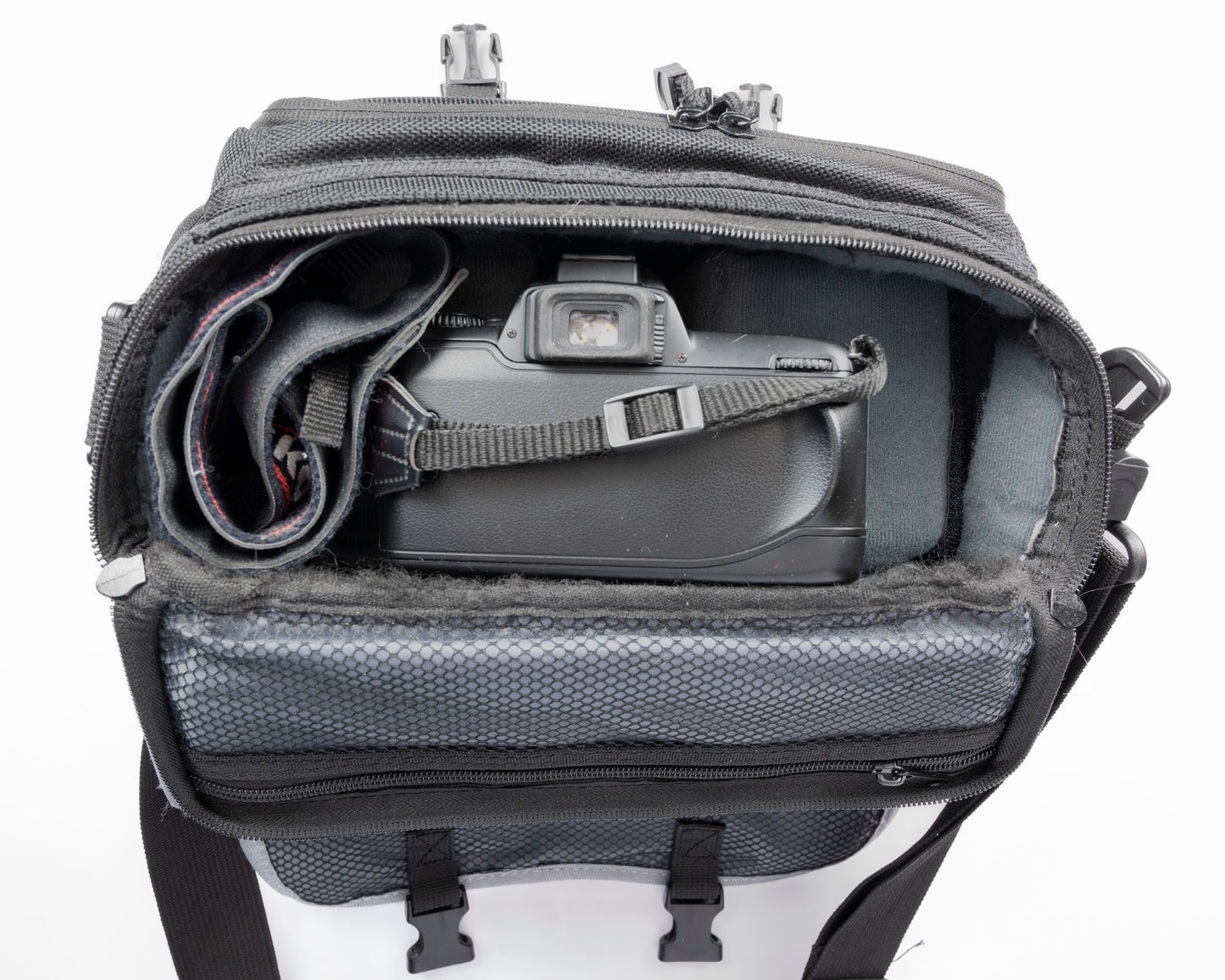 Nikon mid-sized black and grey camera bag