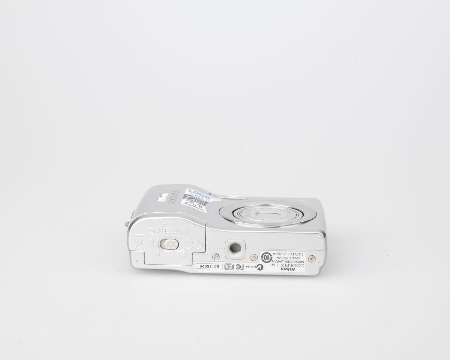 Nikon Coolpix L14 7.1 MP CCD sensor digicam (uses AA batteries and SD memory cards)