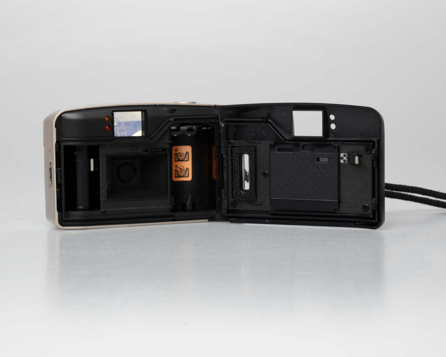 Olympus Trip XB AF44 compact 35mm film point-and-shoot camera; back with film door open