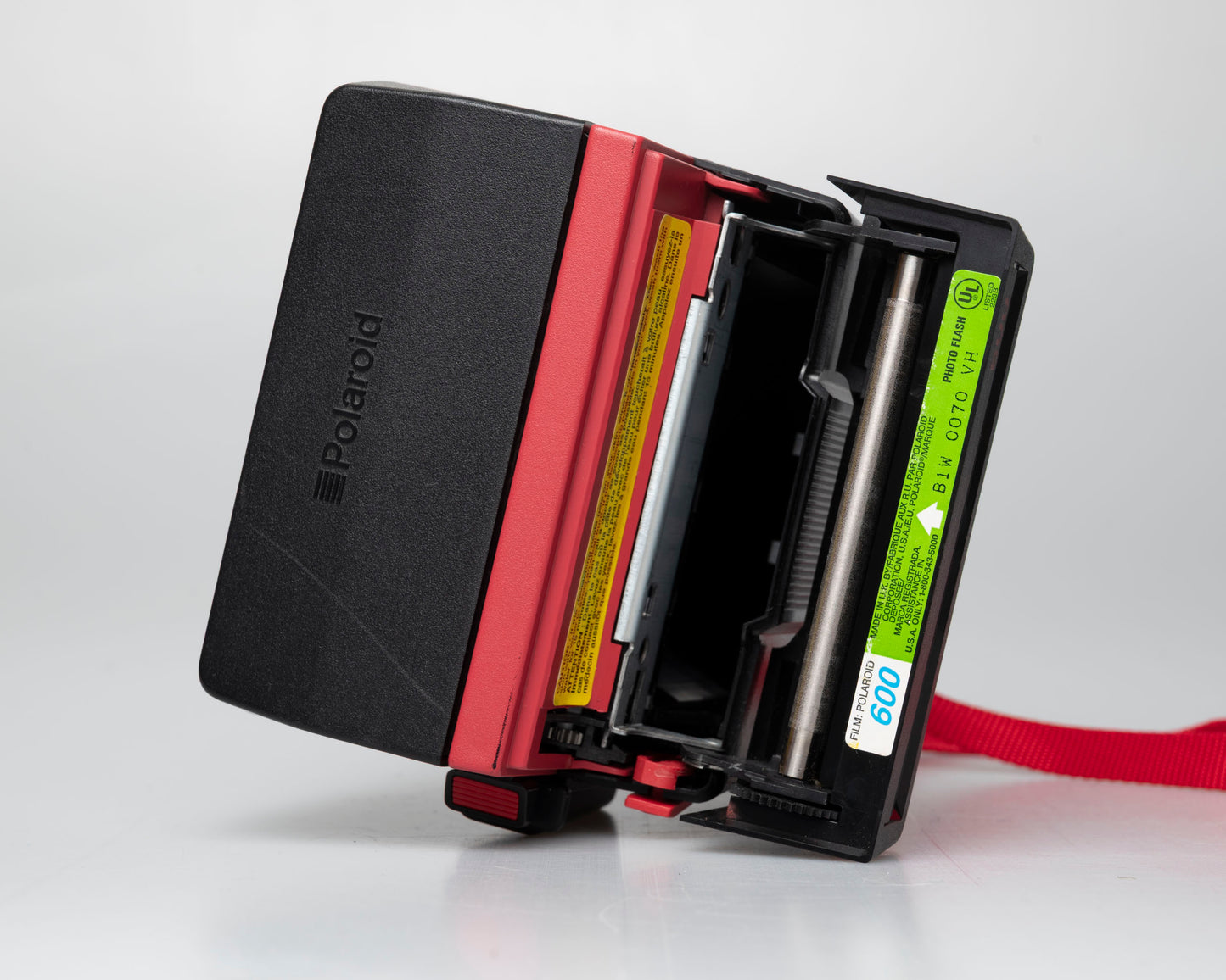 Red Polaroid 600 Cool Cam instant camera (serial B1W00700VH)