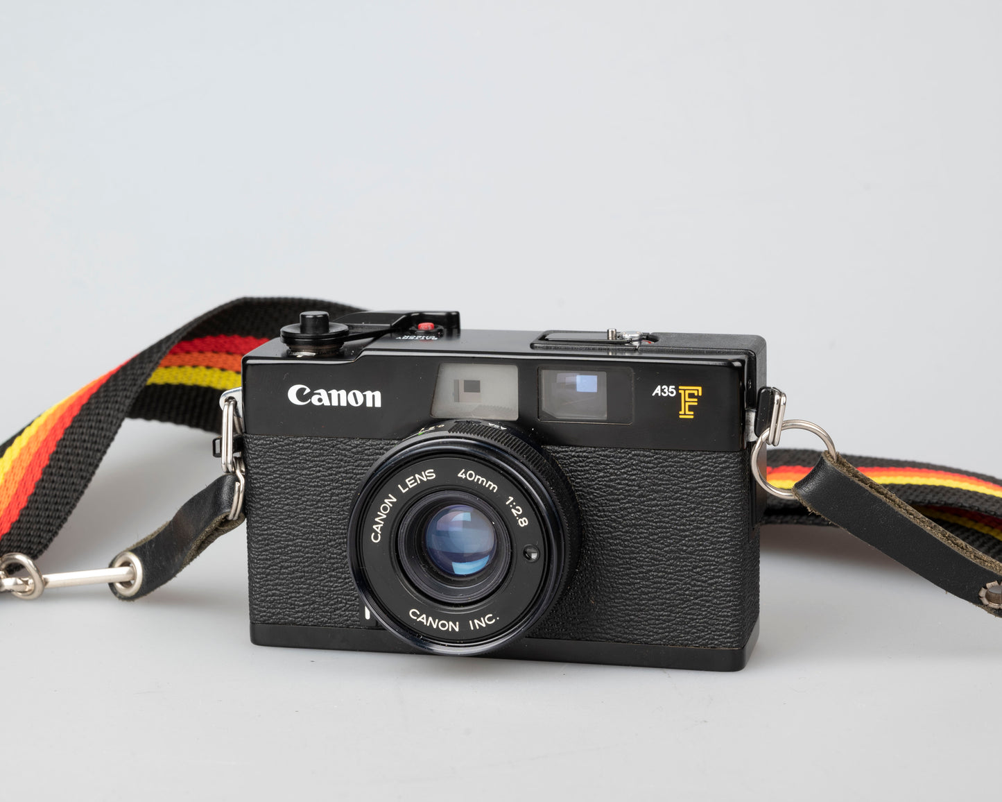 Canon A35F rangefinder 35mm camera with built-in flash w/ case (serial 818578)