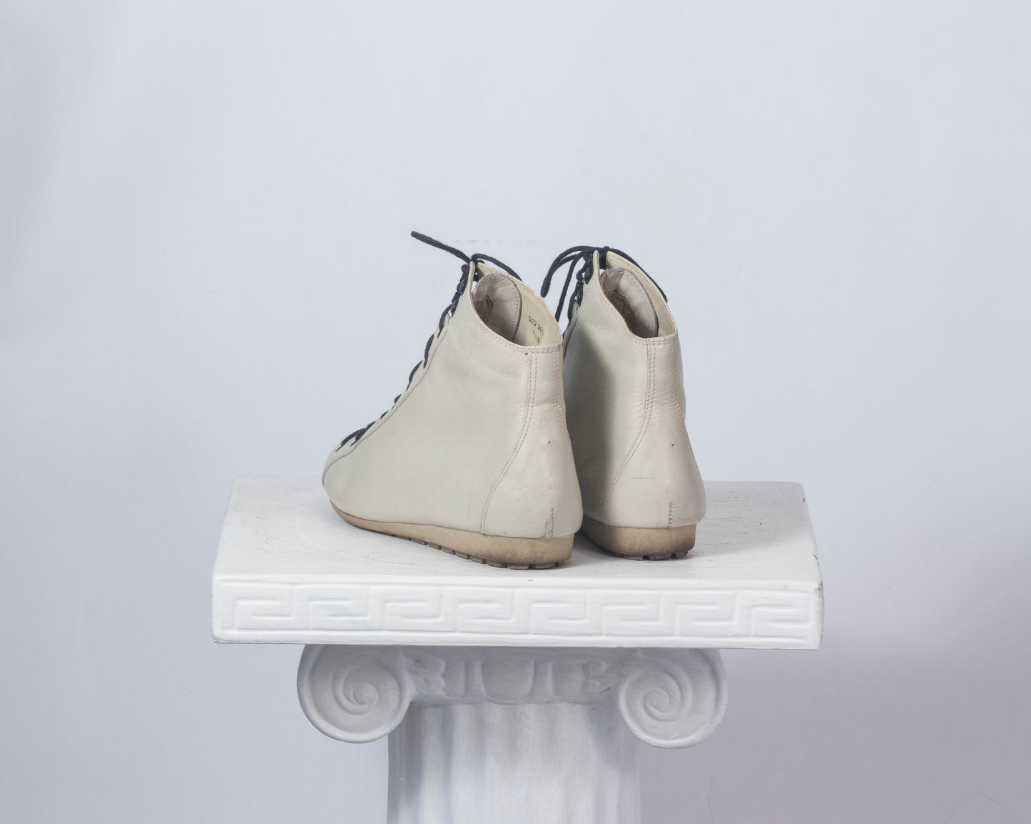 Ecru sneaker ankle boots 7.5