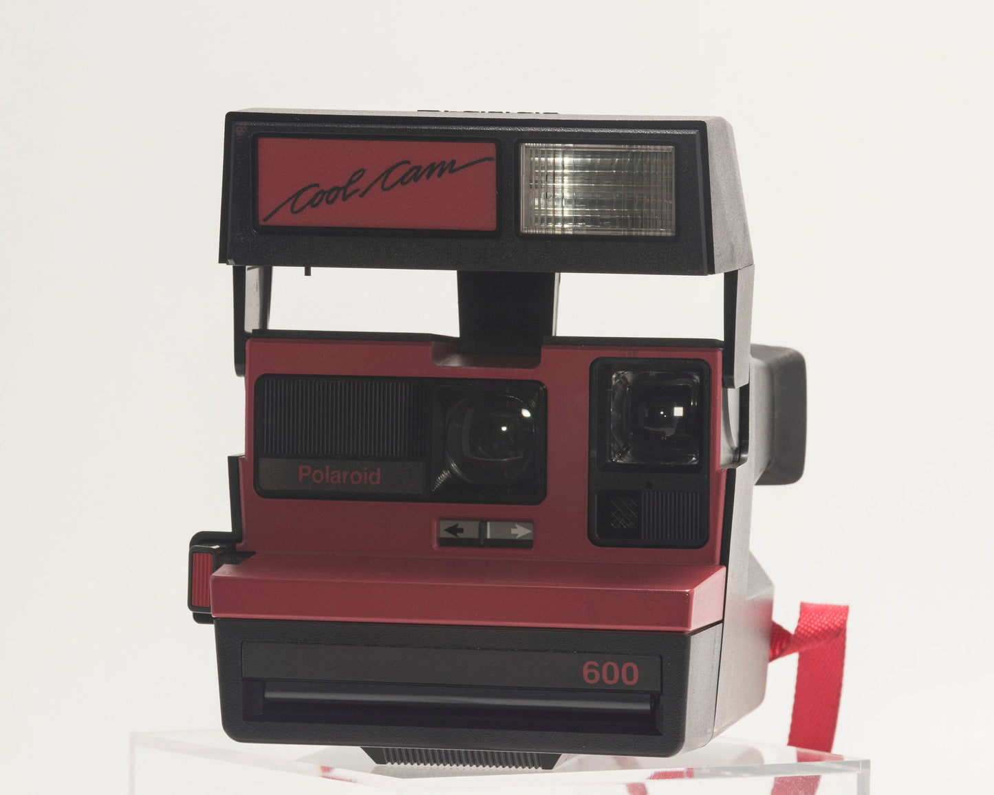 Red Polaroid 600 Cool Cam instant camera