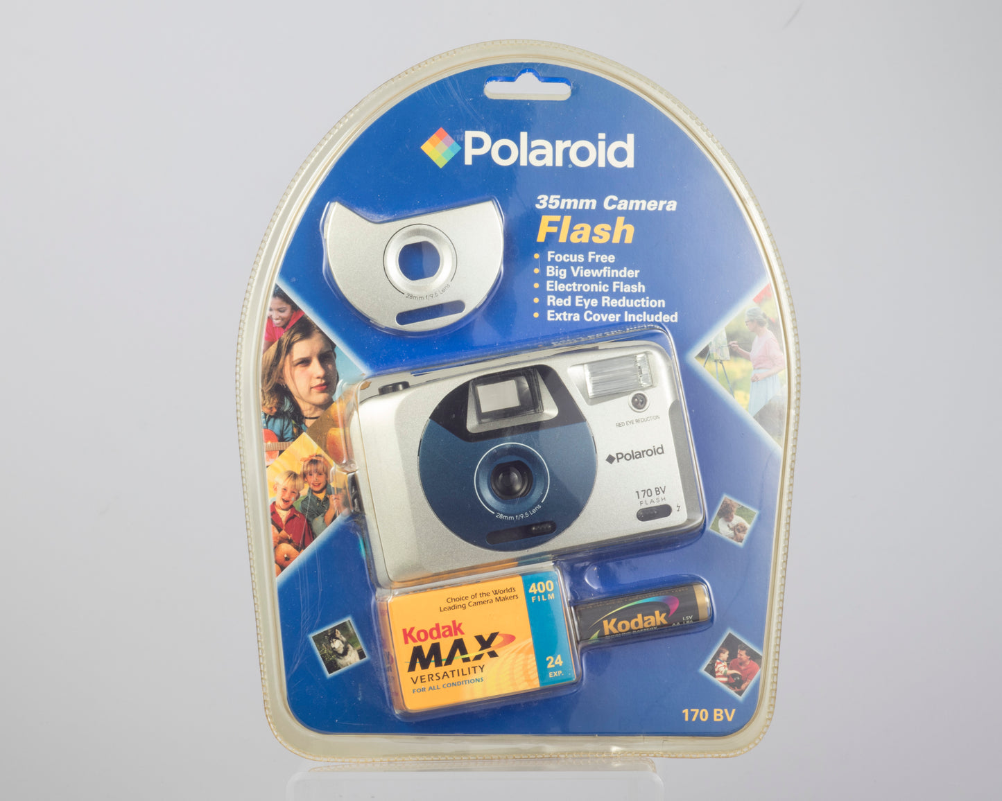 Polaroid 170BV dead stock 35mm film camera outfit with Kodak Max 400 film