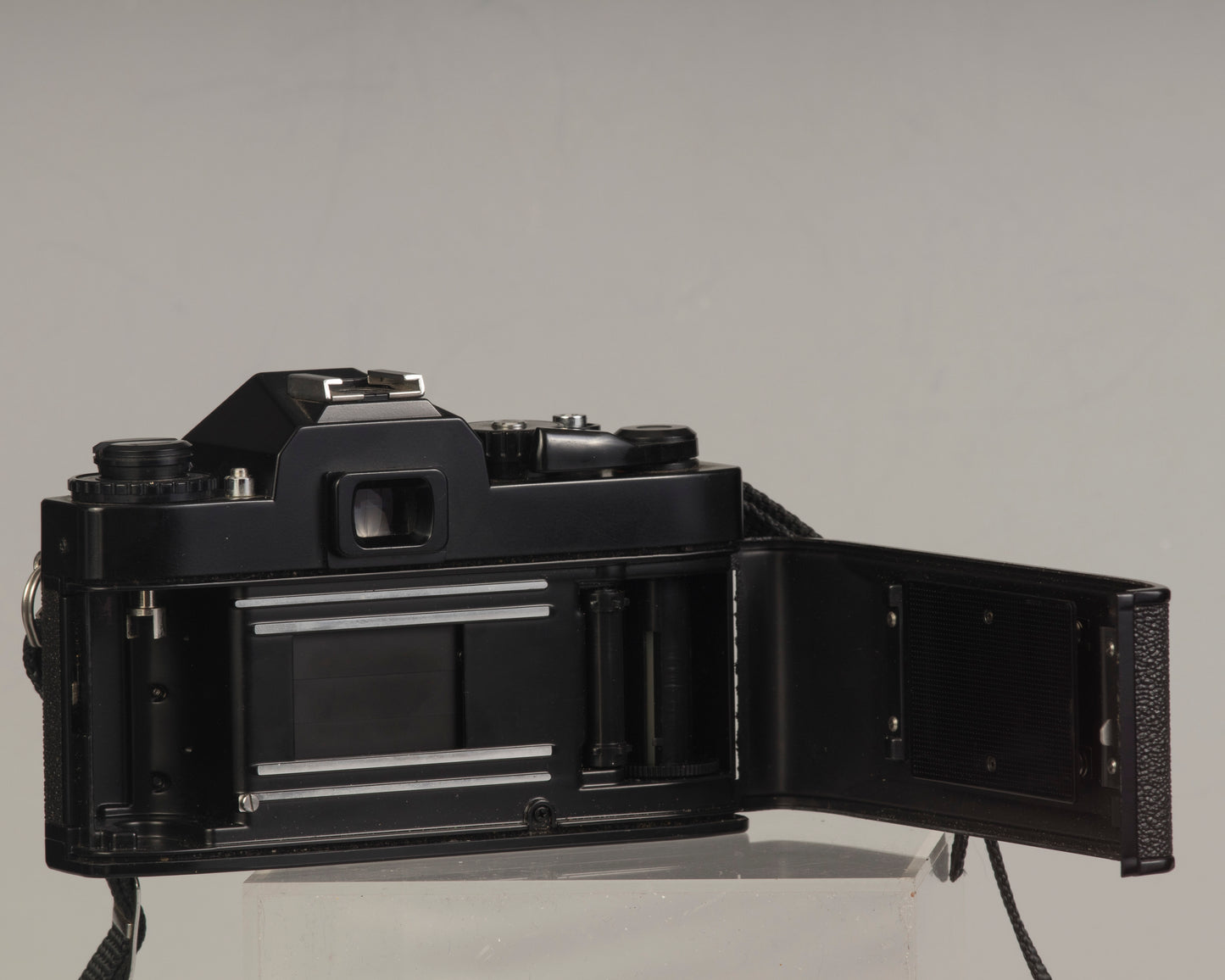 Ricoh XR-500 (aka KR-5) with Auto Sears MC 50mm f1.7 (a rebranded Ricoh lens) - with film door open