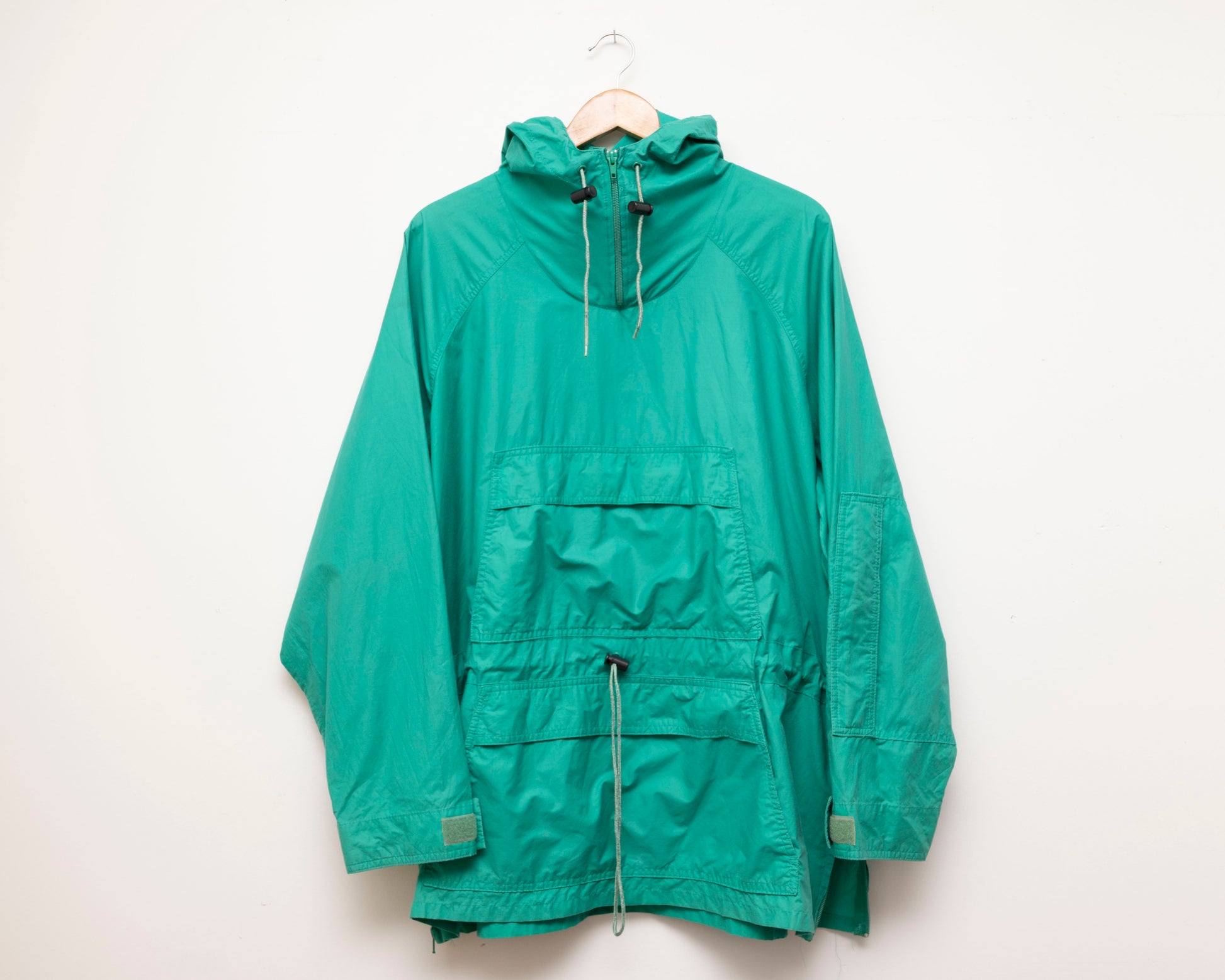 green cotton parka shell jacket anorak