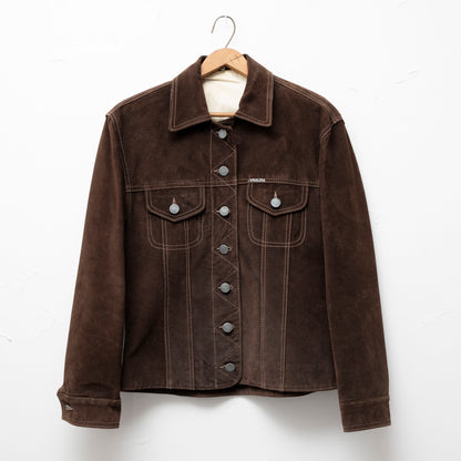 brown suede jacket women's small 
