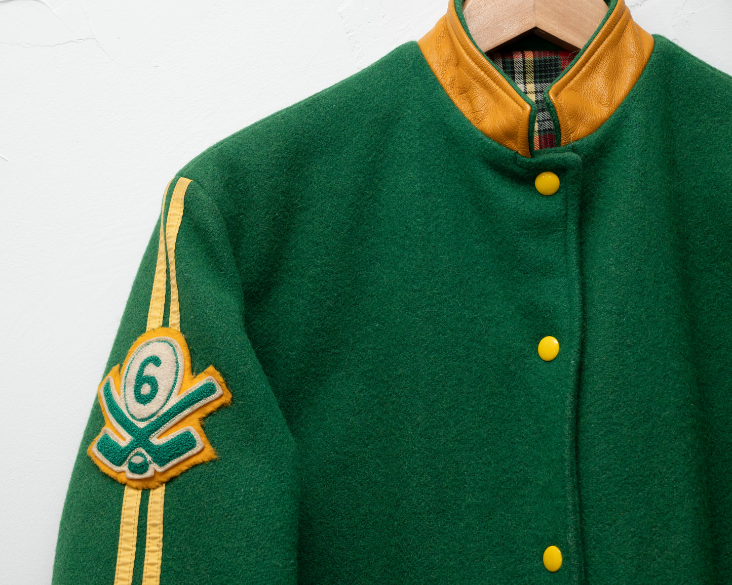 Green wool varsity jacket - small/med