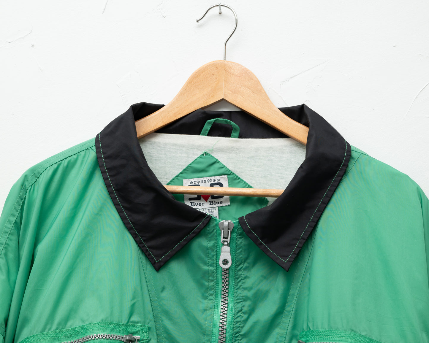 Green nylon zip XL jacket