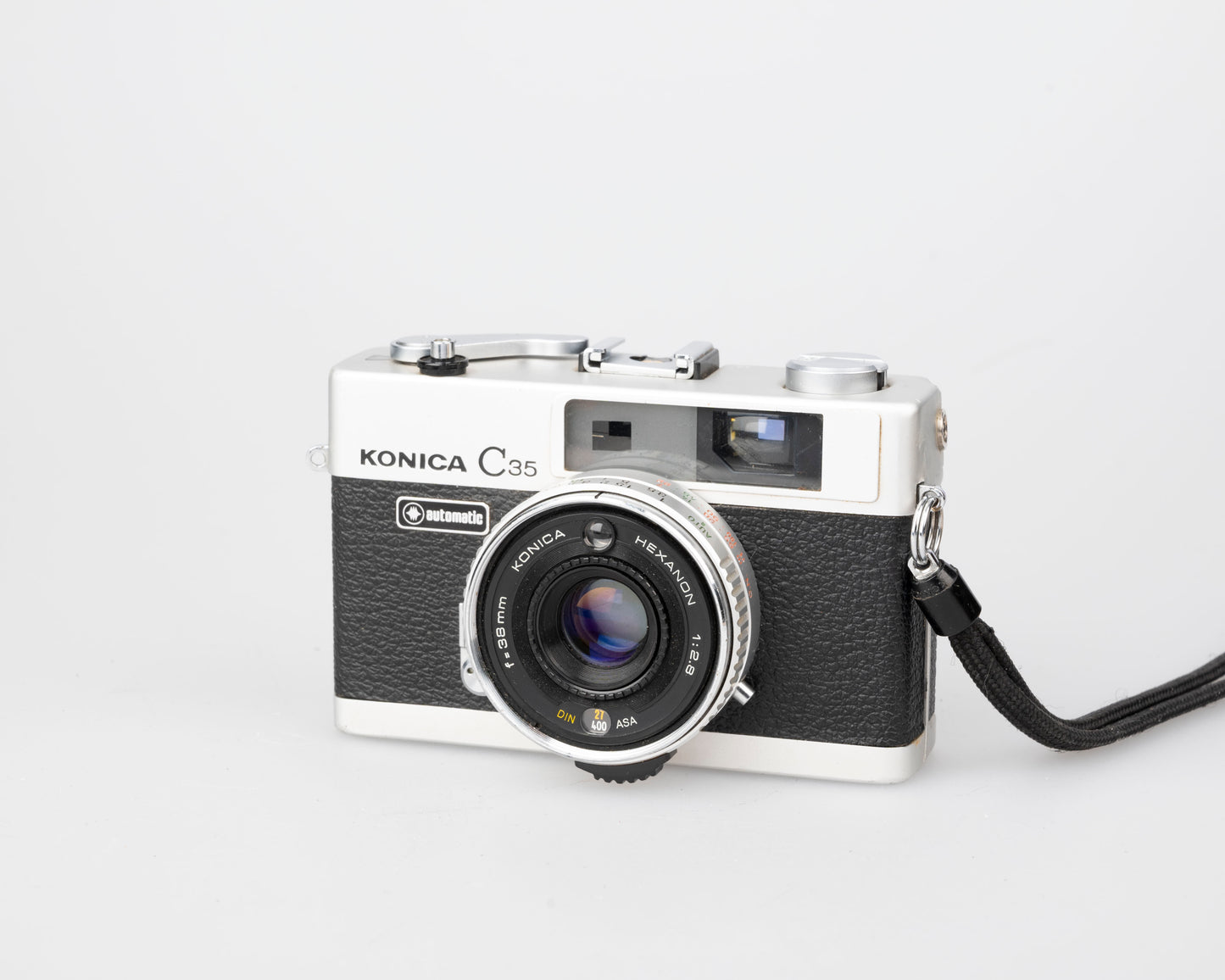 Konica C35 Automatic ultra-compact 35mm rangefinder camera w/ 38mm Hexanon lens
