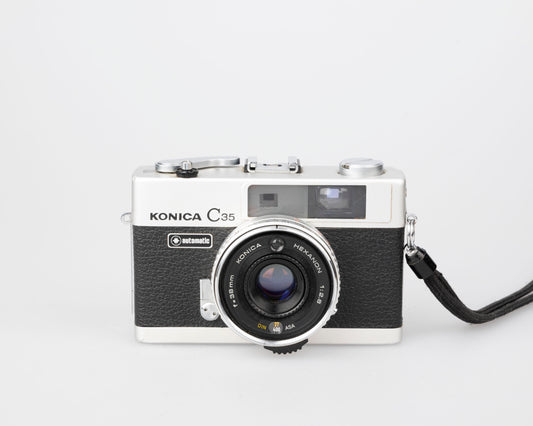 Konica C35 Automatic ultra-compact 35mm rangefinder camera w/ 38mm Hexanon lens