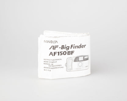 Appareil photo Minolta AF Big Finder 35 mm avec étui + manuel (série 71001304)