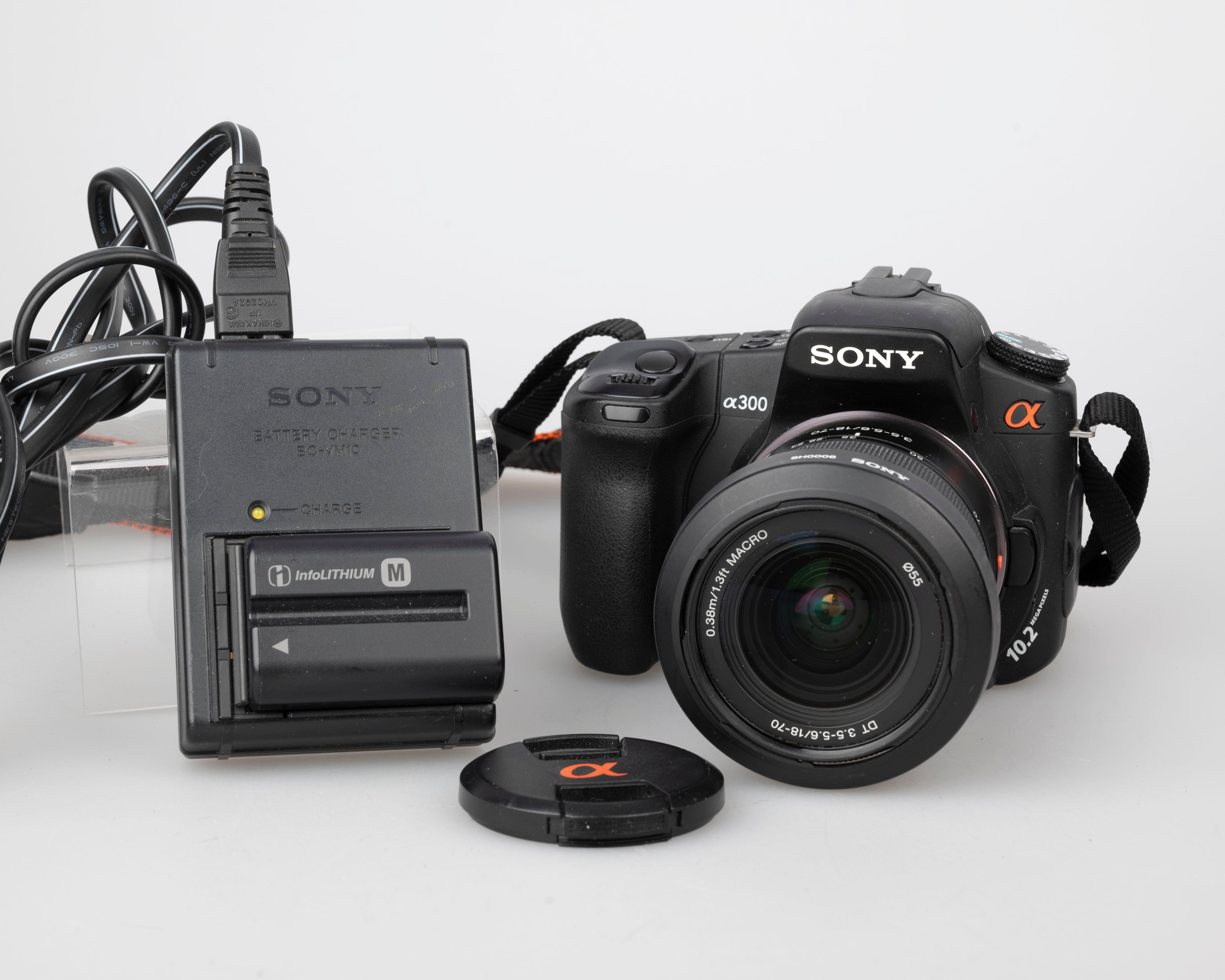Sony Alpha DSLR-A300 10.2MP CCD sensor Digital SLR Camera w/ DT 18-70m ...