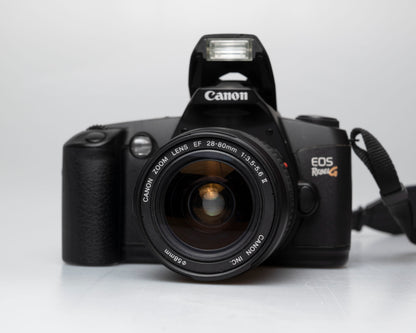 Canon EOS Rebel G 35mm film SLR w/ Canon EF 28-80 lens (serial 4527686)