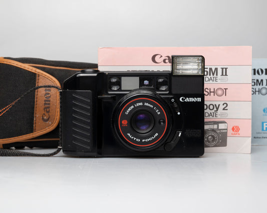 Canon Sure Shot (AF35M II) 35mm film point-and-shoot w/ case + manual (serial 3013940) | film🎞tested