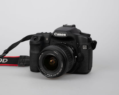Canon EOS 50D 15.1MP Digital SLR Camera w/ 32GB CF card + 2x Battery w/ charger + EF-S 18-55mm f/3.5-5.6 II lens + manual