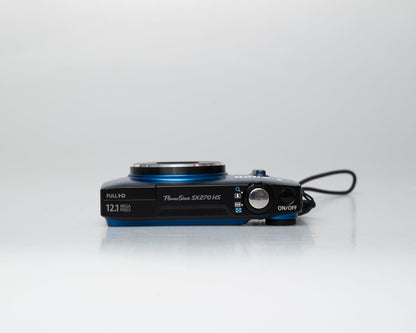 Canon Powershot SX270 HS digicam w/ 8GB SD card + battery + charger + case (serial 712164001703)