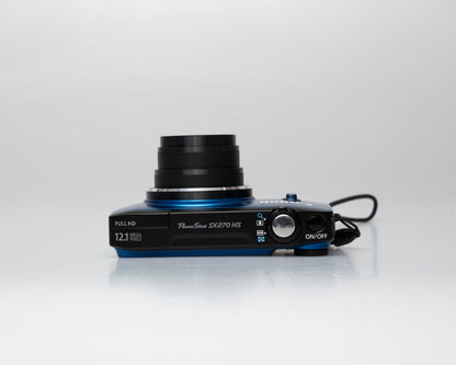 Canon Powershot SX270 HS digicam w/ 8GB SD card + battery + charger + case (serial 712164001703)