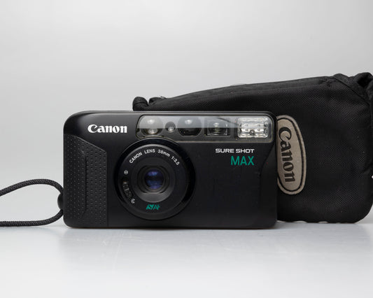 Appareil photo argentique Canon Sure Shot Max 35mm avec étui (série 75501992) | film🎞 testé