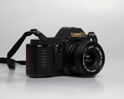 Canon T70 35mm SLR with FD 28mm f2.8 lens (serial 1026627)