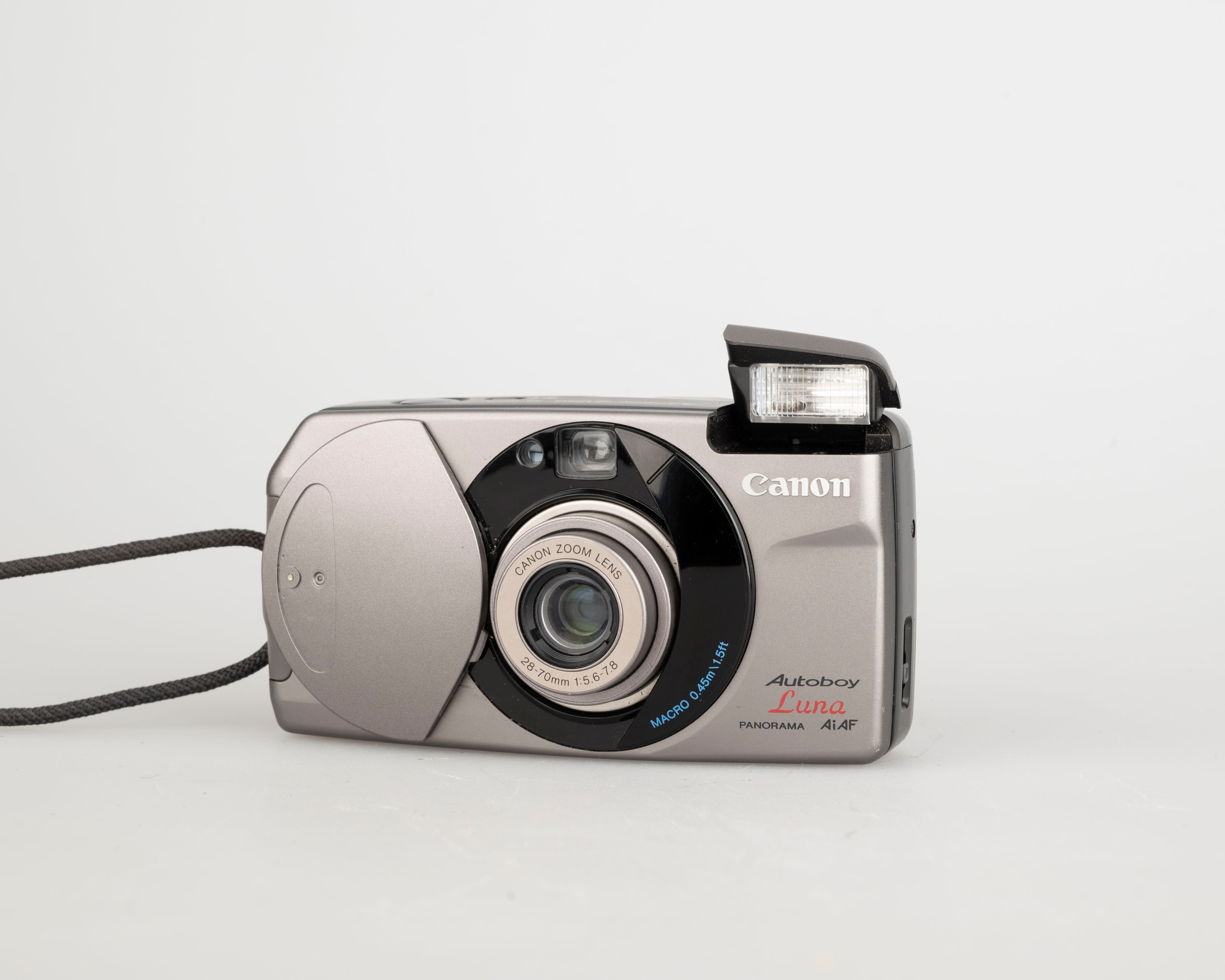 Canon Autoboy Luna 35mm film camera w/ case + remote (serial