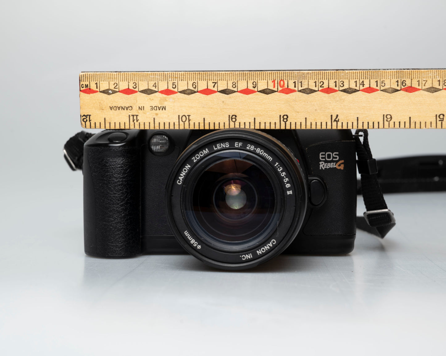 Canon EOS Rebel G 35mm film SLR w/ Canon EF 28-80mm lens (serial 1062789)