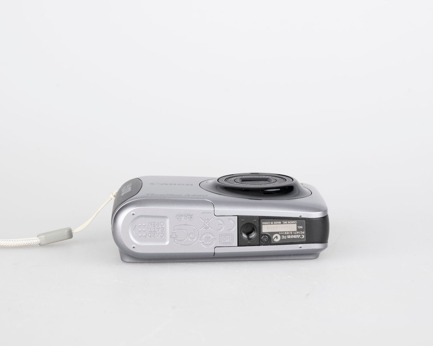 Appareil photo numérique Canon Powershot A490 Capteur CCD 10 MP avec boîte d'origine + manuels + carte SD de 2 Go (utilise des piles AA)