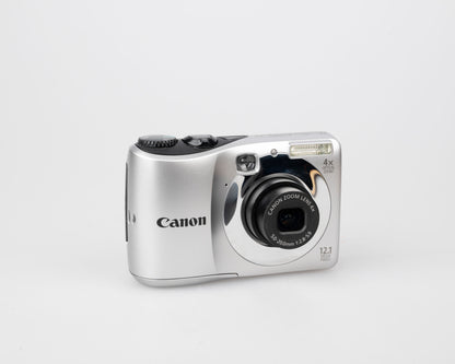 Appareil photo numérique Canon Powershot A1200 avec capteur CCD 12 MP (utilise des piles AA et des cartes mémoire SD)