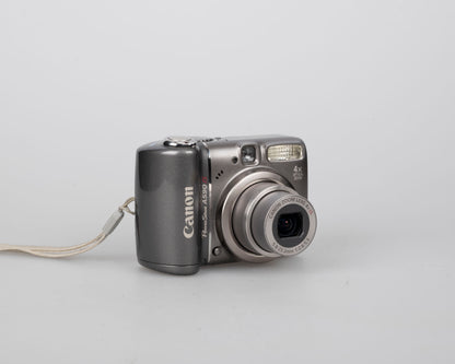 Canon Powershot A590 IS digicam w/ 8 MP CCD sensor; includes 512MB SD card (uses AA batteries)