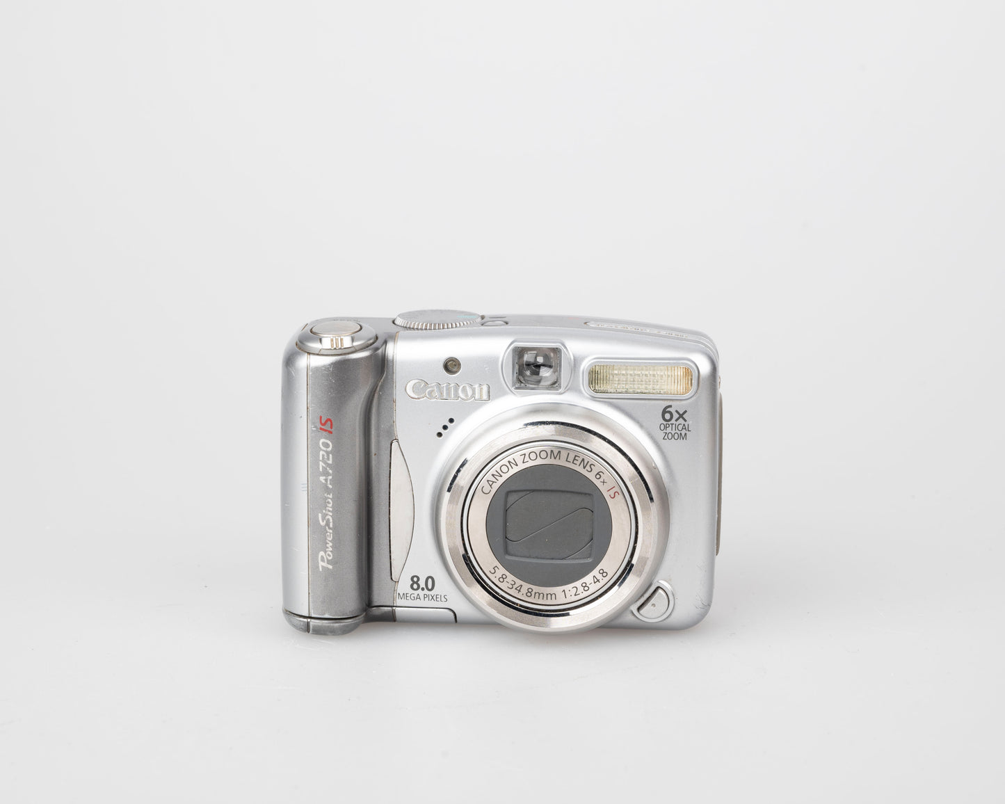 Canon Powershot A720 IS digicam w/ 8 MP CCD sensor (uses AA batteries and SD memory cards)