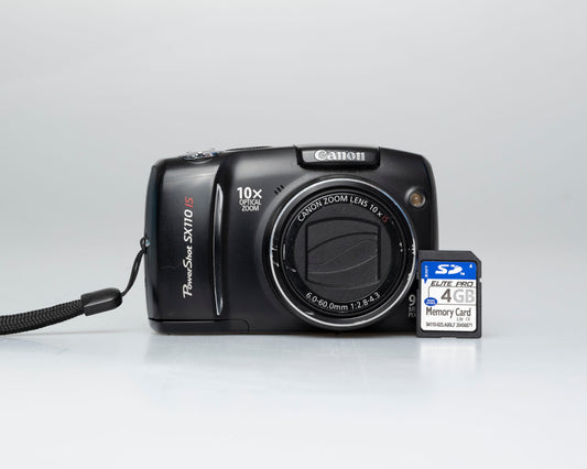 Canon PowerShot SX110 IS 9MP digicam w/ 4GB SD card (serial 855610285)