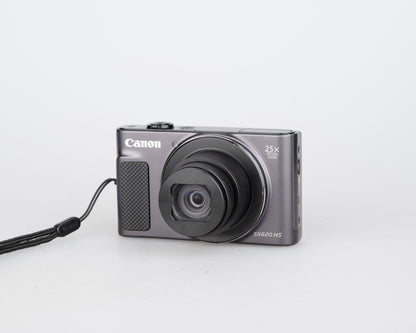 Canon Powershot SX620 HS 20.1MP digicam w/ 64GB SD card + battery + charger + original box