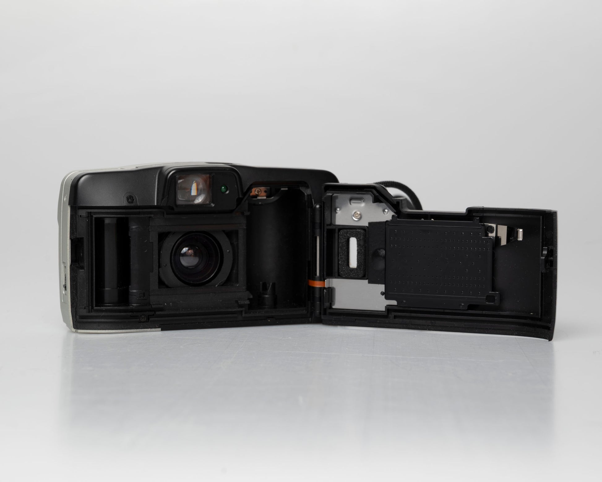 Canon Sure Shot 60 Zoom 35mm point-and-shoot camera; back view film door open