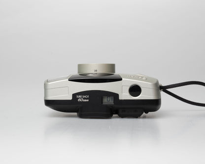 Canon Sure Shot 60 Zoom 35mm point-and-shoot camera; top view on