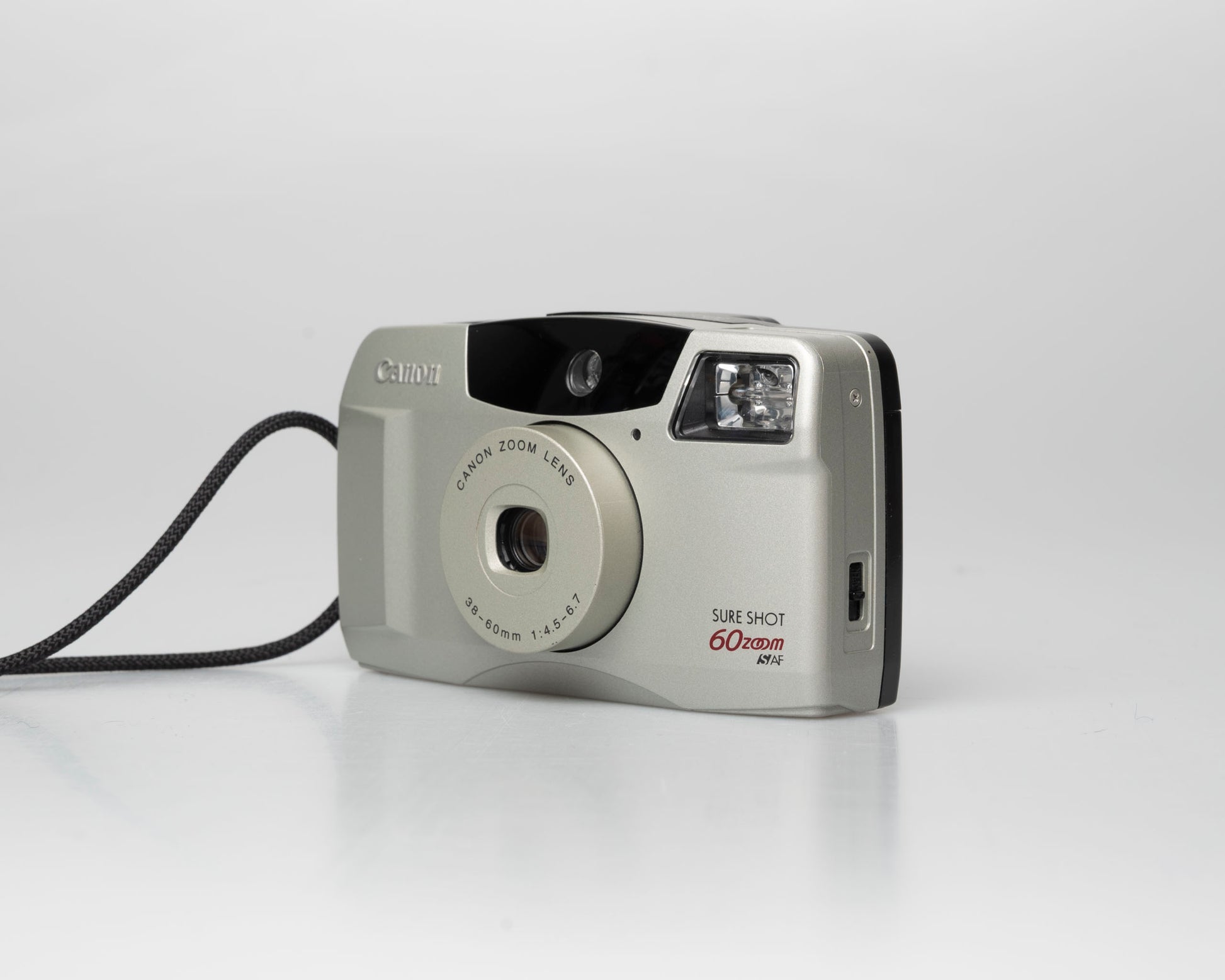 Canon Sure Shot 60 Zoom 35mm point-and-shoot camera; right view