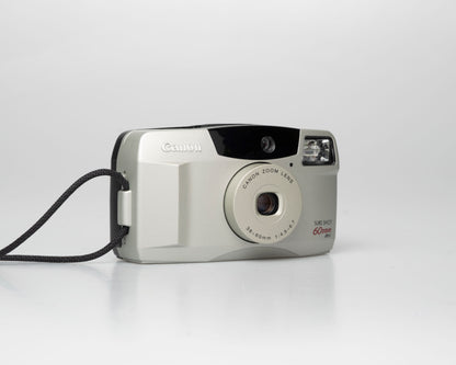 Canon Sure Shot 60 Zoom 35mm point-and-shoot camera; left angle