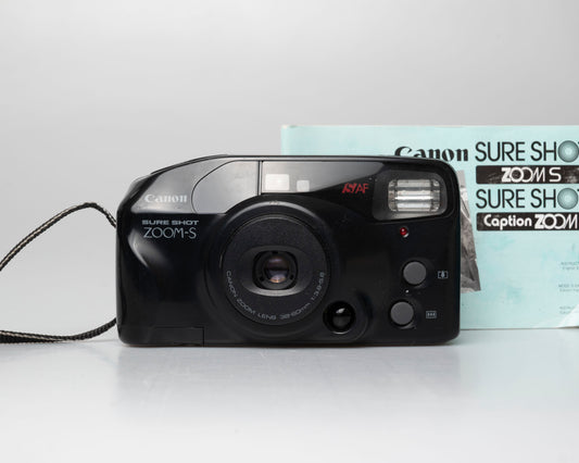 Appareil photo Canon Sure Shot Zoom S 35mm avec manuel (numéro de série 3931088)
