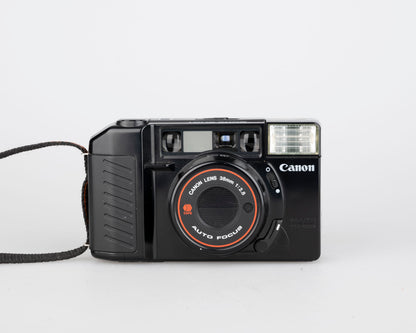 Canon Sure Shot (alias AF35M II ou Autoboy 2) film 35 mm point-and-shoot avec étui (série 454680)
