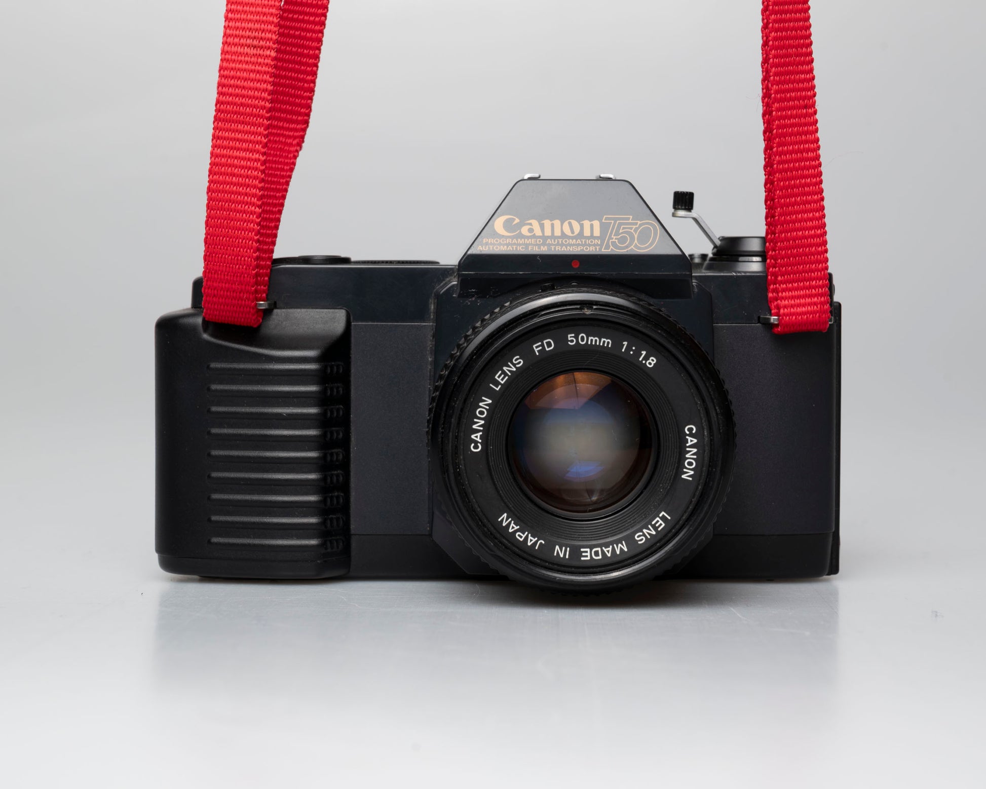 Canon T50 SLR camera front 