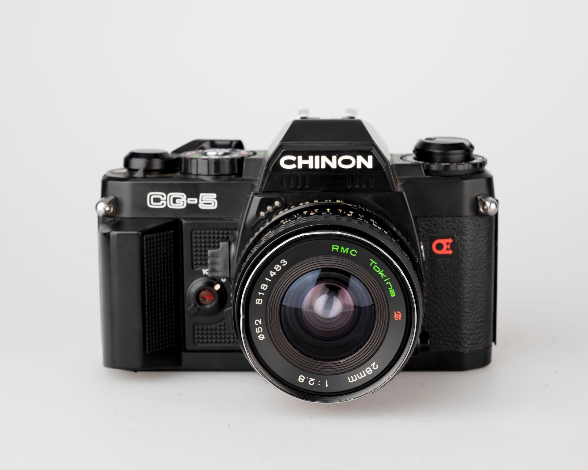 Chinon CG-5 35mm film SLR camera w/ Tokina 28mm lens (serial