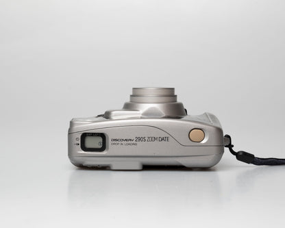 Fuji Discovery S290S Zoom 35mm point-and-shoot camera; top; on