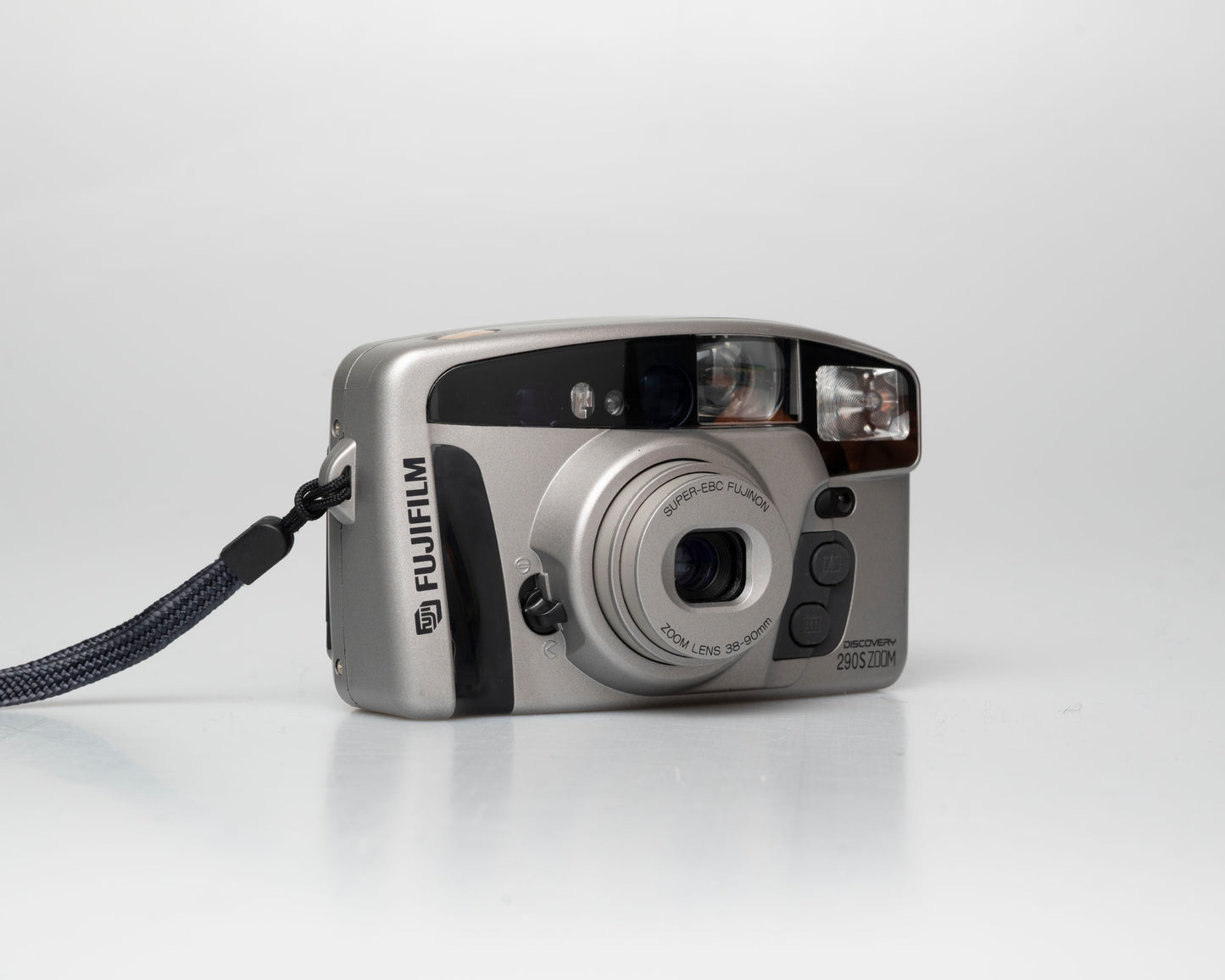 Fuji Discovery S290S Zoom 35mm point-and-shoot camera; left angle