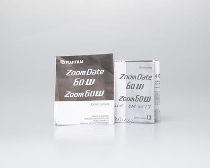 Fujifilm Zoom Date 60W 35mm camera w/ case + manual (serial 4044877)