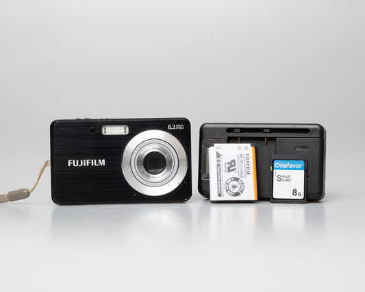Fujifilm Finepix J10 8.2 MP digicam w/ battery + charger + 8GB SD card (serial 8UG02712)