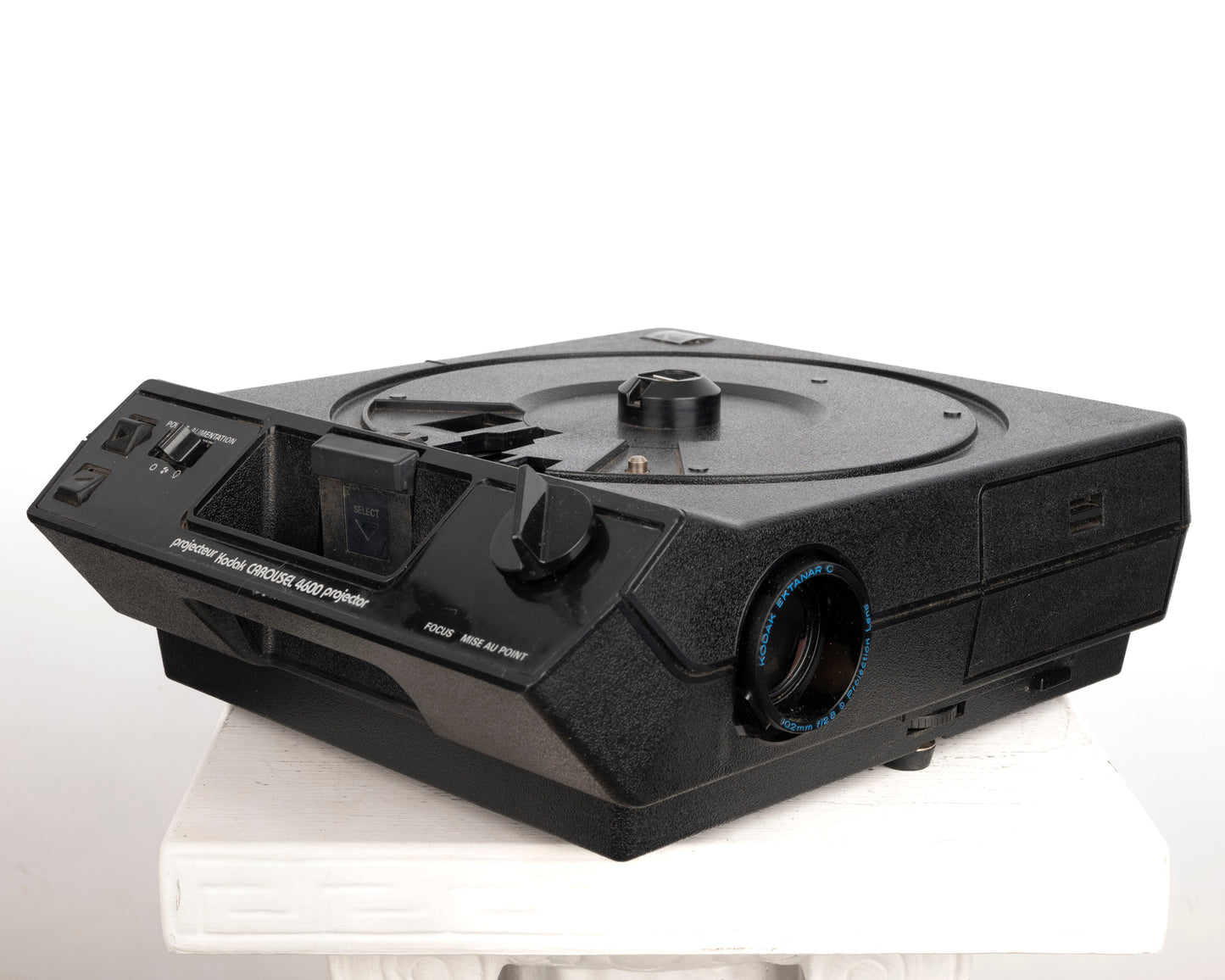 Projecteur de diapositives Kodak Carousel 4600 35 mm avec objectif Ektanar C 102 mm f2.8 (série 21513219)