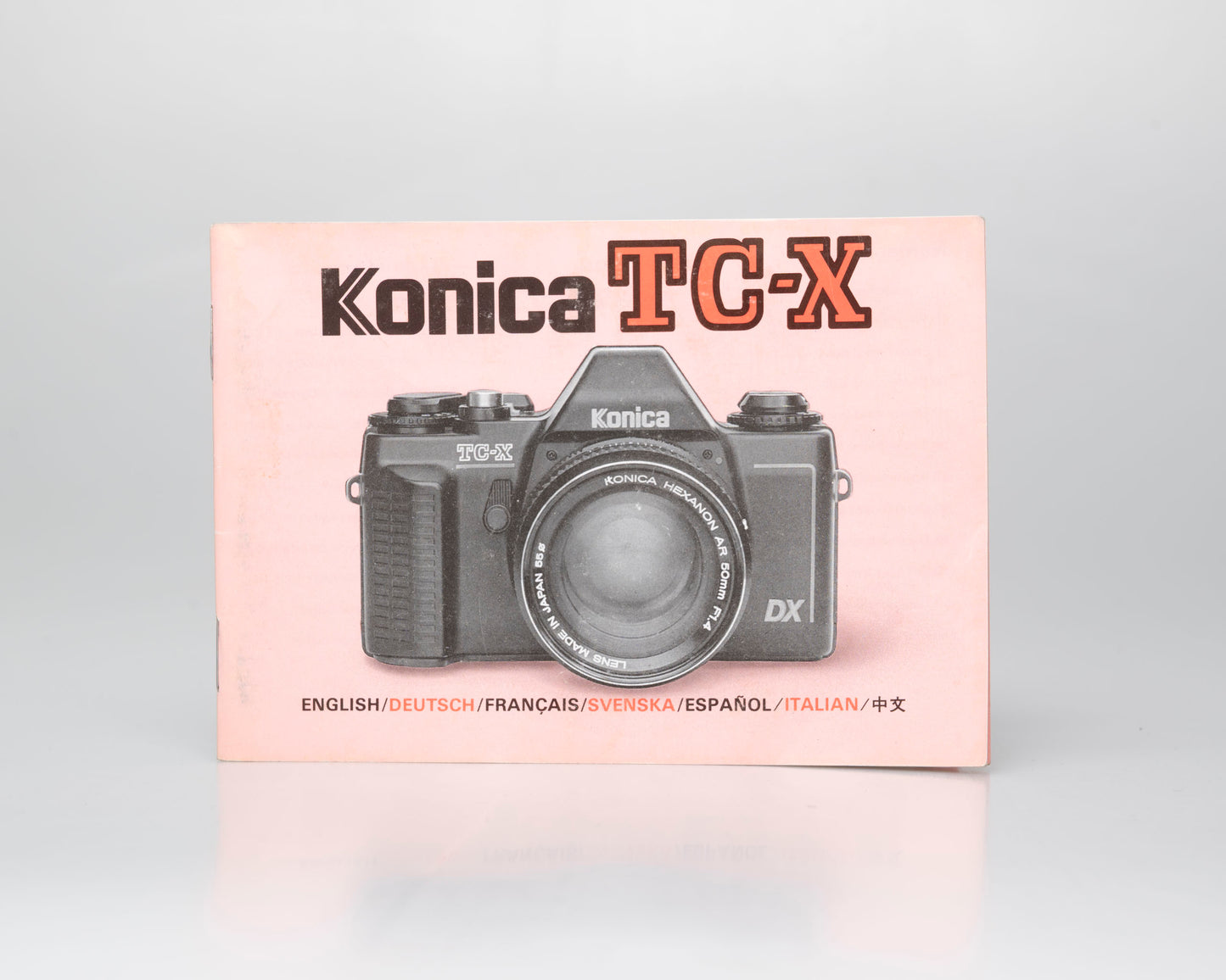 Konica TC-X 35mm film SLR w/ Hexanon AR 50mm f1.8 lens + manual (serial 268882)