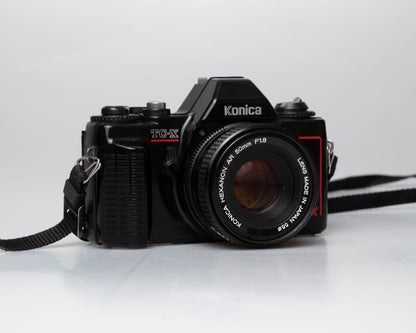 Konica TC-X 35mm film SLR w/ Hexanon AR 50mm f1.8 lens + manual (serial 268882)